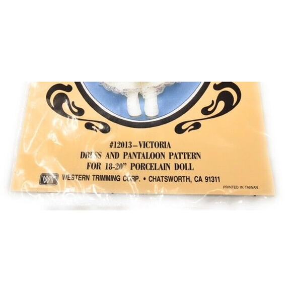 SEWING PATTERN #12013 Dress and Pantaloon Pattern for 18-20" Porcelain Doll - Picture 4 of 4